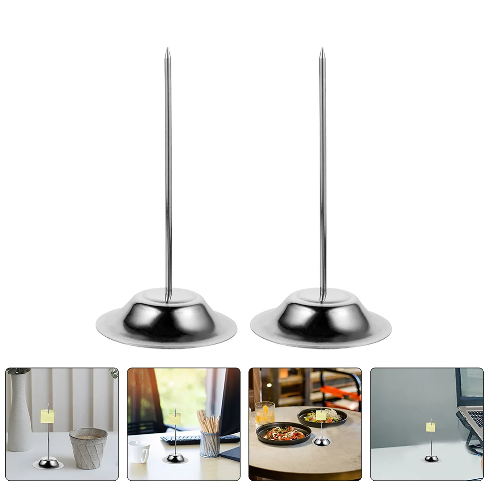 2-teiliges Inserter-Rechnungsspieß-Rechnungshalter, Reziption, Kontrollspindel, Papier, Edelstahl, Küchen-Memo-Rack