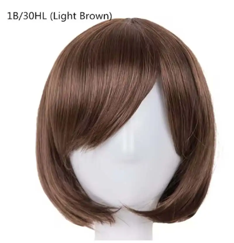 Bob Wig Pretty Women Short Bob Wigs Natural Fashion Halloween Cosplay Anime Wigs Cute Colored Synthetic Daily Party Xmas Wig