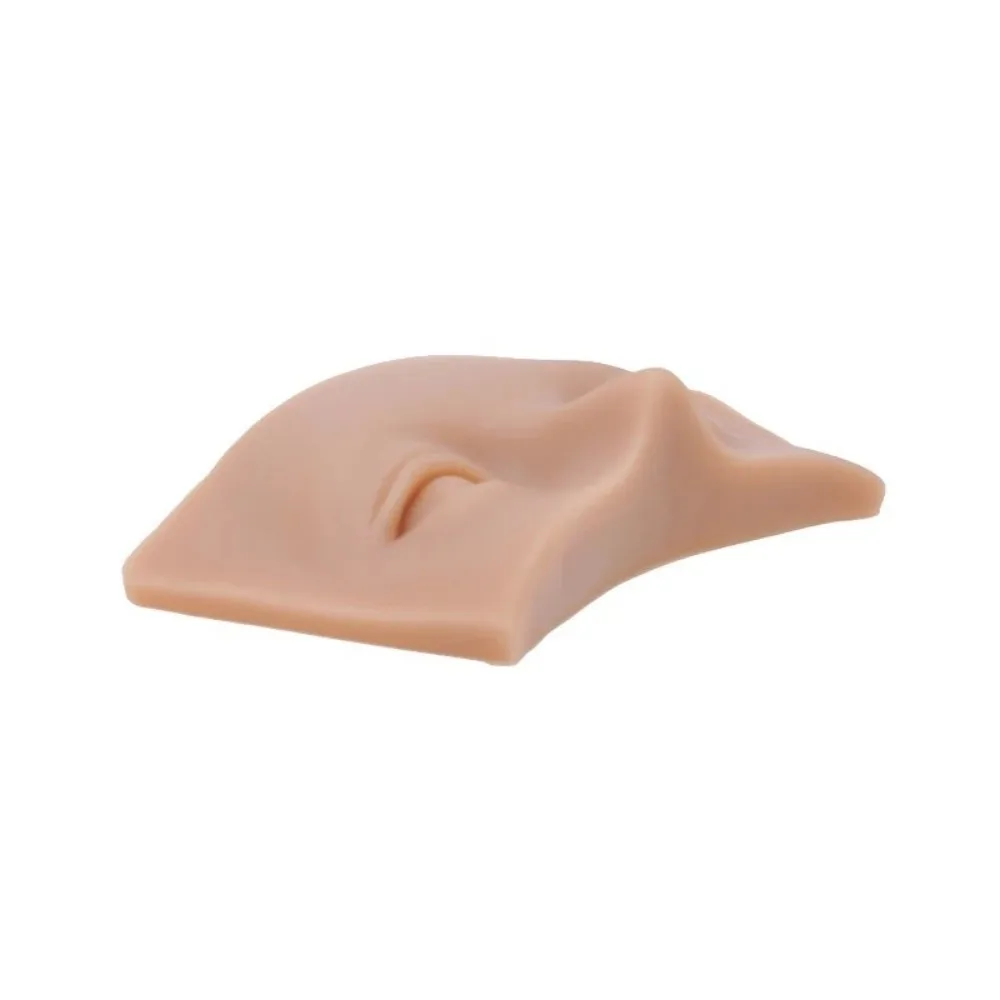 Soft 3D Lashes Extension Skin Reusable Simulation Training Practice Head Easy To Color Silicone Grafted Lash Mannequin Model