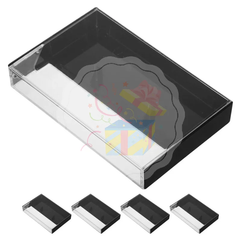 5Pcs Compact Vintage Cassette Tape Box Clear Plastic Storage Case For Audio Cassettes Tape Organizer Dustproof Collection Holde