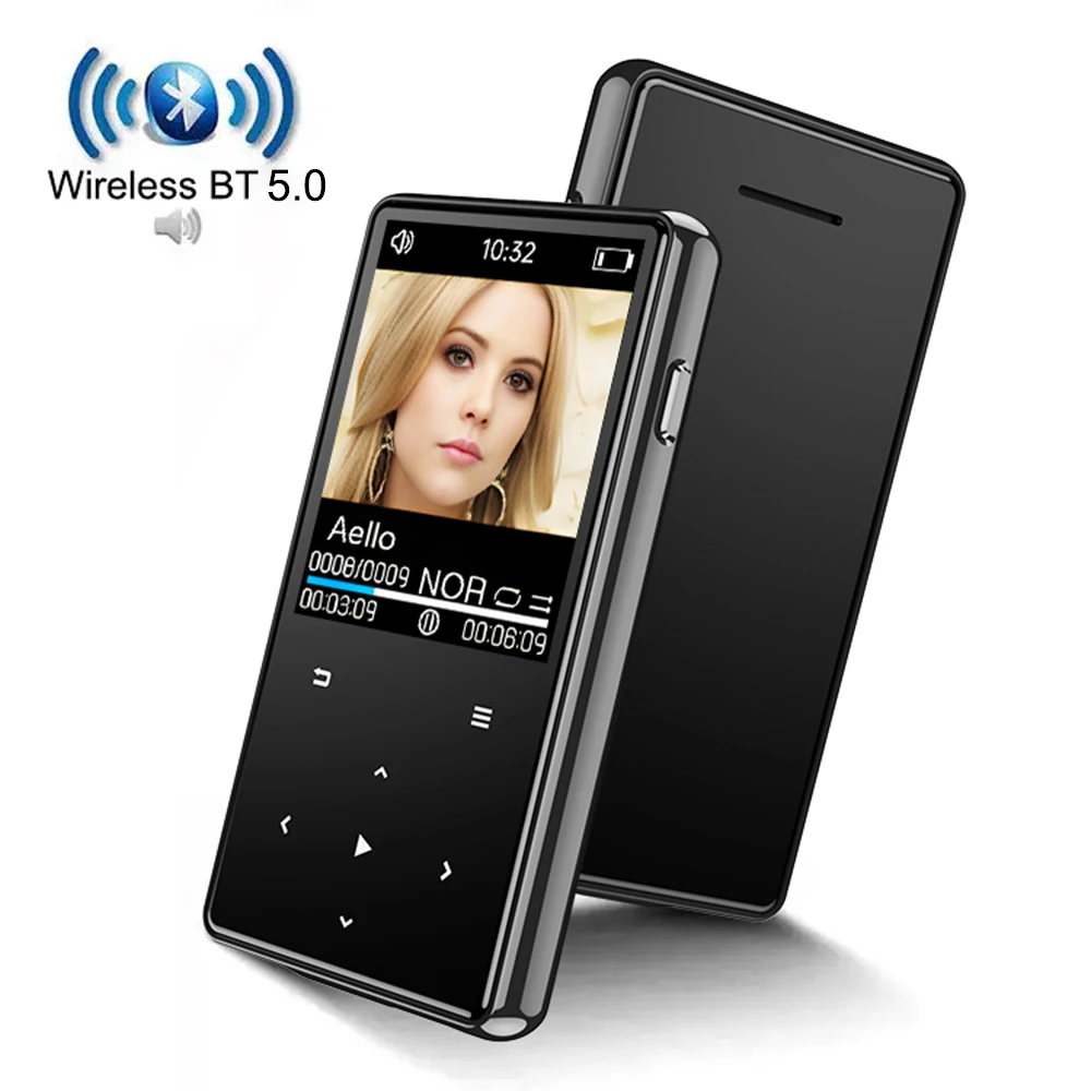 8-32GB MP3 MP4 Player Lossless Music Player Built-in HD Speaker Music Stereo Player FM Radio Recording for Gym Camping Sports