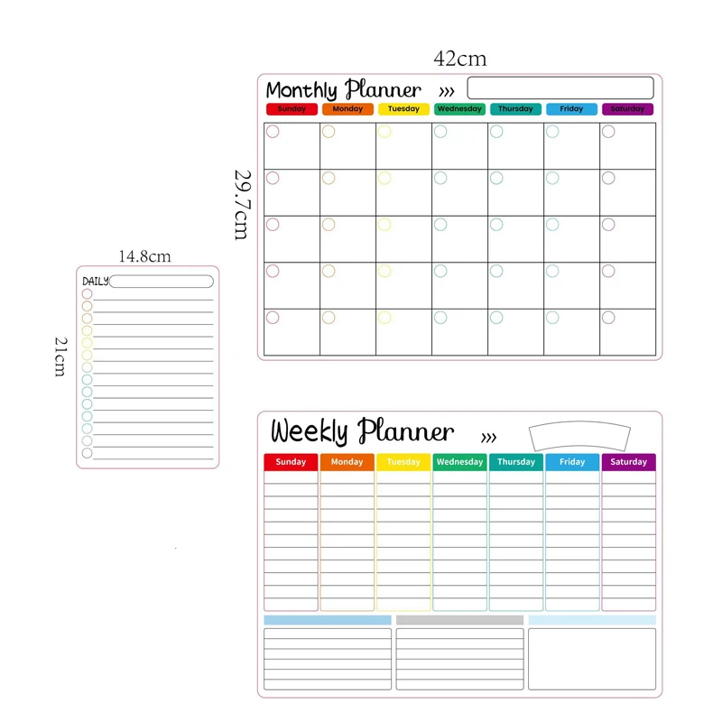 Fridge Sticker Message Board Menu Magnetic Calendar For Fridge Monthly Weekly Planner Calendar Table Dry Erase Whiteboard