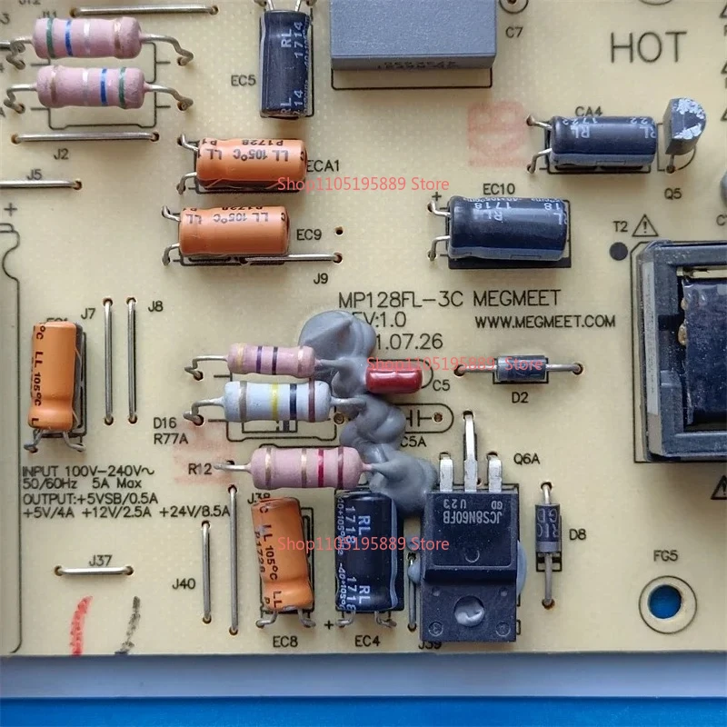 

MP128FL-3C MP128FL-T For MEGMEET High Power Supply Board Advertisement LED LCD TV power panel ELEFW701A LEDTV5028 KB-5150