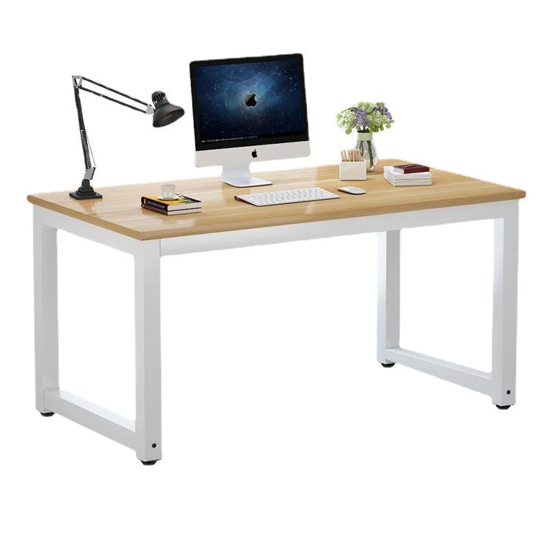 Modern Wood Top Pc Table for Home Use Simple Iron Save Space Study Table Houseuse Computer Desk Writing Gaming Table for Office