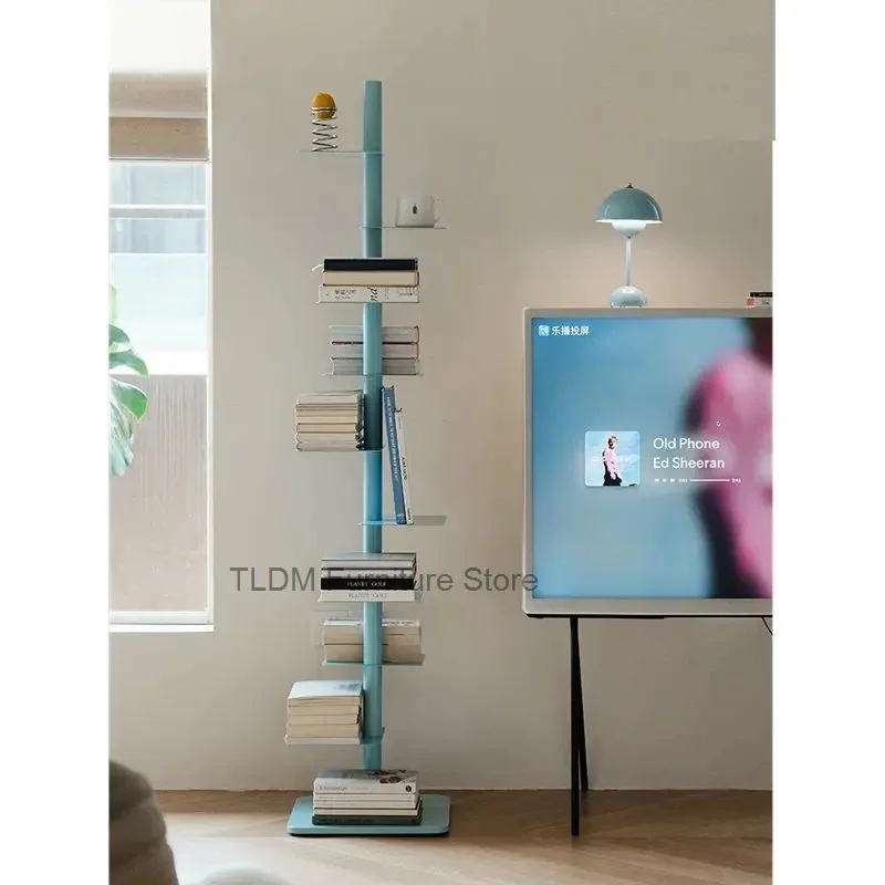 Rack Modern Space-Saving Vertical Book Shelf - Storage Multi-Tier Adjustable for Books Decor Living Room Bedroom Home Organizer