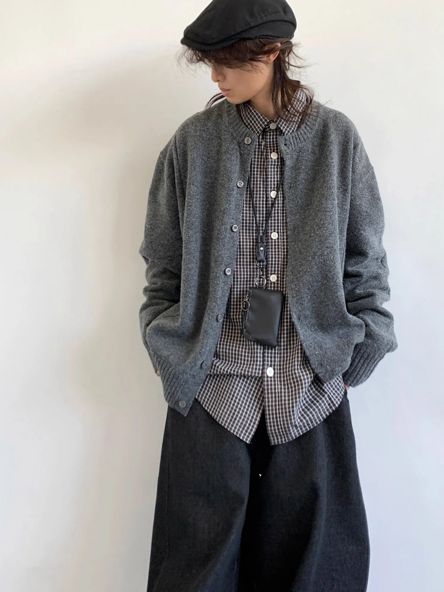 

Вязаный кардиган в стиле ретро, свободного кроя, повседневная верхняя одежда для мужчин и женщин, на каждый день