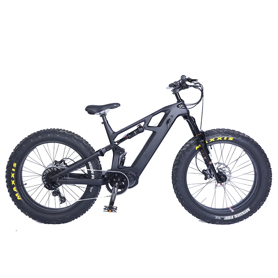 Leili Newest 48V 1000W Full Suspension Carbon Fiber Electric Bicycle Bike Mountain Ebike for Sale