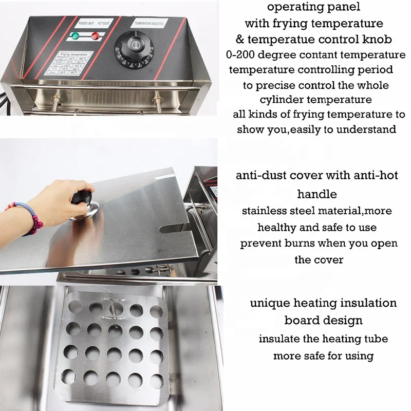 Коммерческая двойная двухцилиндровая электрическая фритюрница, духовка для картофеля фри, горячий горшок, жареная курица, гриль, сковорода, 2 резервуара для масла