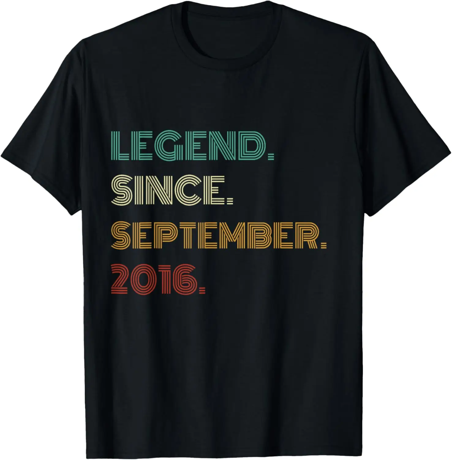 

8 Years Old Legend Since September 2016 8th Birthday T-Shirt