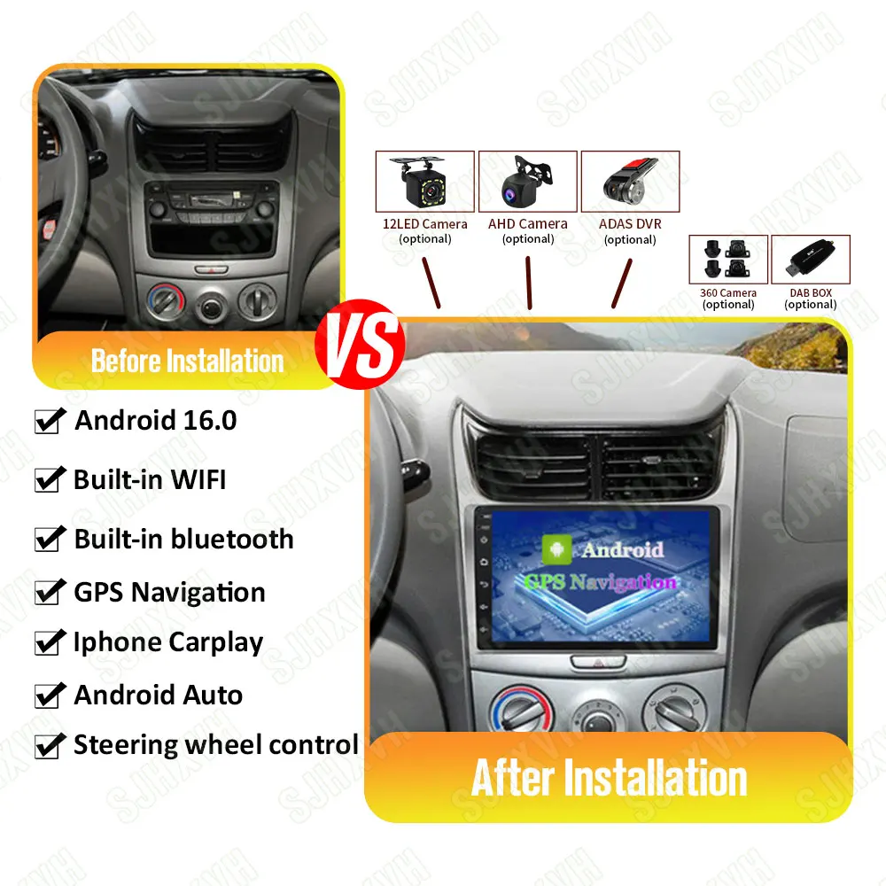 

Car Radio Carplay For Chevrolet Sail 2009 - 2013 GPS Navigation Video Android Auto Stereo Multimedia Player 5G Wifi No 2din