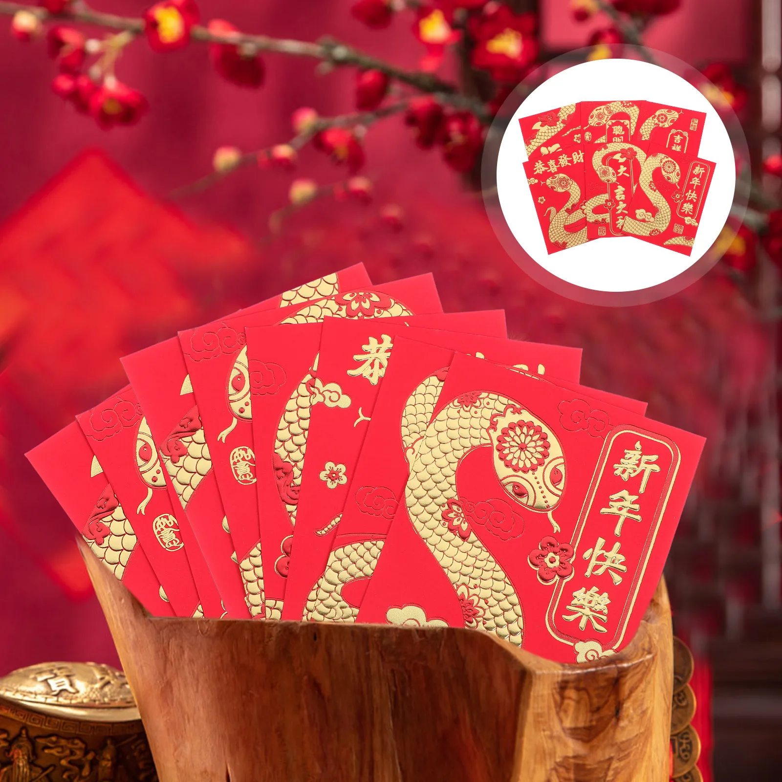 

36Pcs Chinese Style Red Envelopes Traditional Paper Money Bags for New Year Red Packets Spring Festival Packets