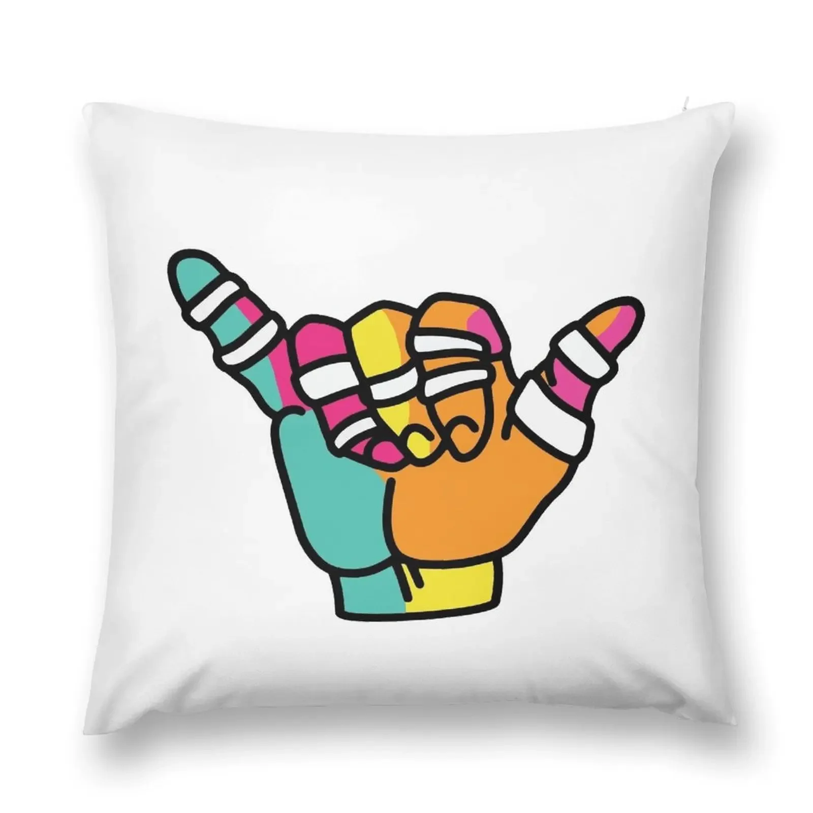 Jiu Jitsu Shaka Hand Pop Art Throw Pillow Sofa Covers For Living Room anime girl Elastic Cover For Sofa pillow