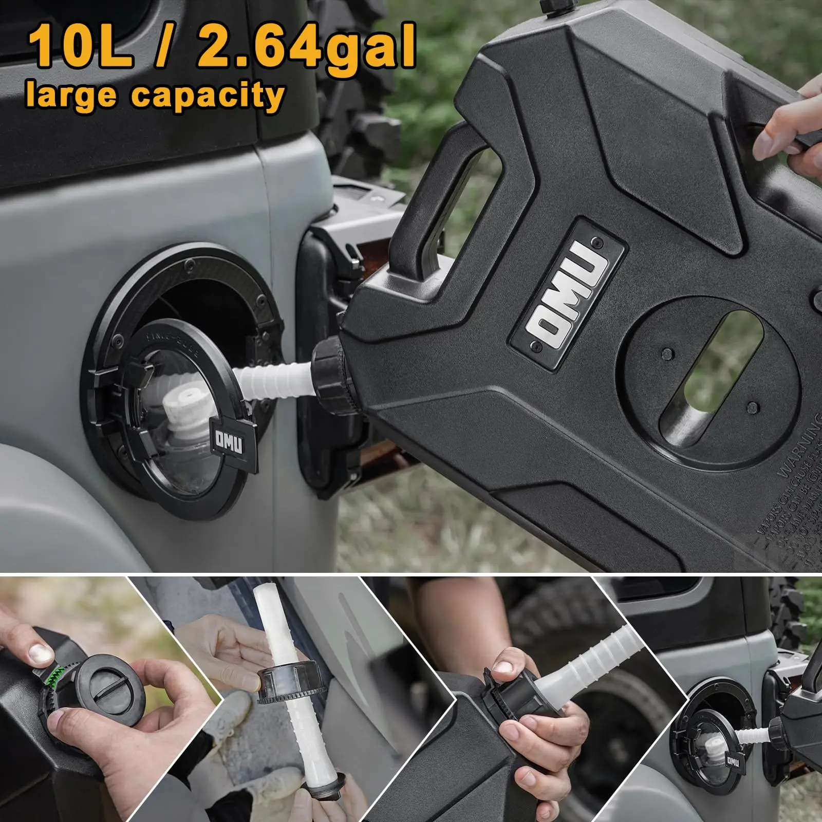 قطع غيار OMU 4x4 دعامة مفصلية للباب ومجموعة خزان مياه 10 لتر لسيارة جيب رانجلر JK JL & Gladiator JT ملحقات السيارة على الطرق الوعرة #6