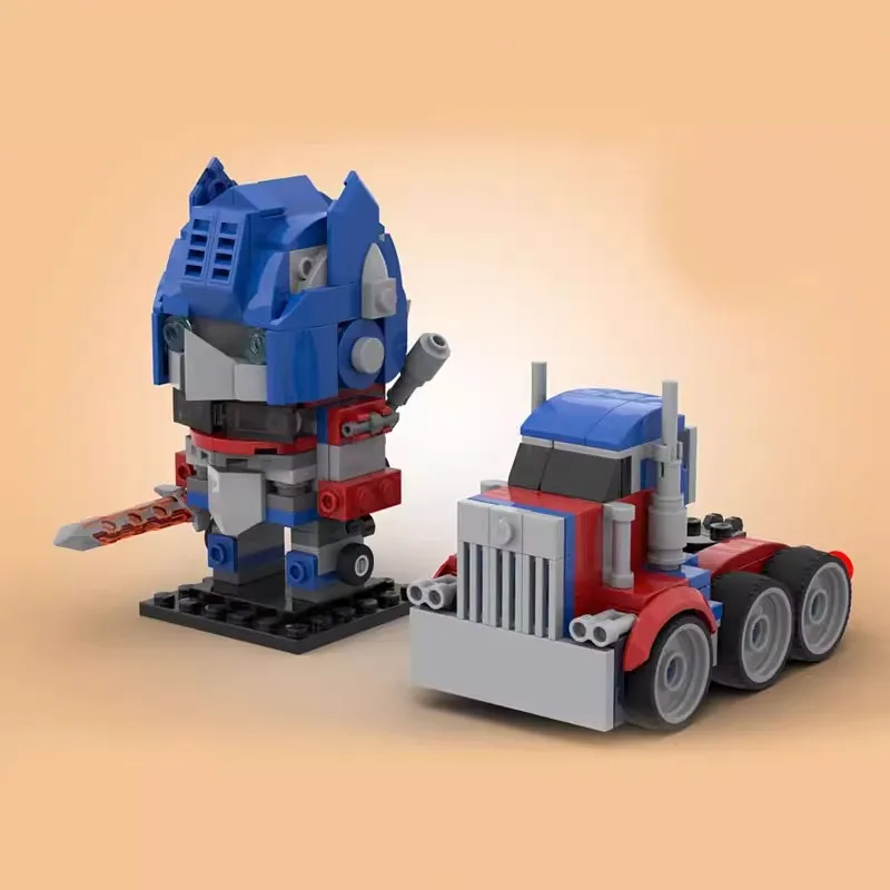 Bricklink MOC Technical Transformation Car Deformation Auto Robot Brickheadz Sets Building Blocks Kid Toys Boys Christmas Gift