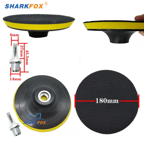 Imagen 2 del producto Sharkfox-Kit de almohadillas de esponja para pulir autos, Kit de almohadillas de espuma, máquina pulidora, almohadillas de cera para automóviles, motocicletas, vehículos de Motor, elimina