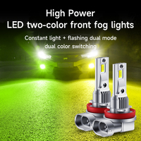2x 2000LM 30W Dual Color 3570 Chip Lime H8 H11 LED Bulb Fog Lights Canbus No Error White Golden DRL Daytime Running Car Lamp 12V