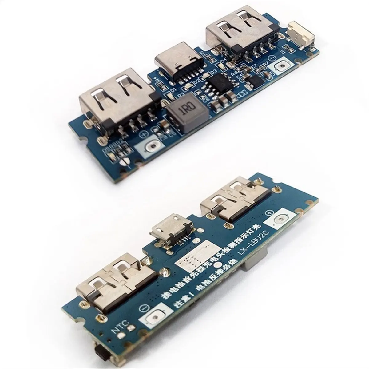 Persevering- Micro-USB/Type-C 5V 2.4A Dual USB 18650 Boost Battery Charger Board Mobile Power Bank Accessories for Phone DIY A
