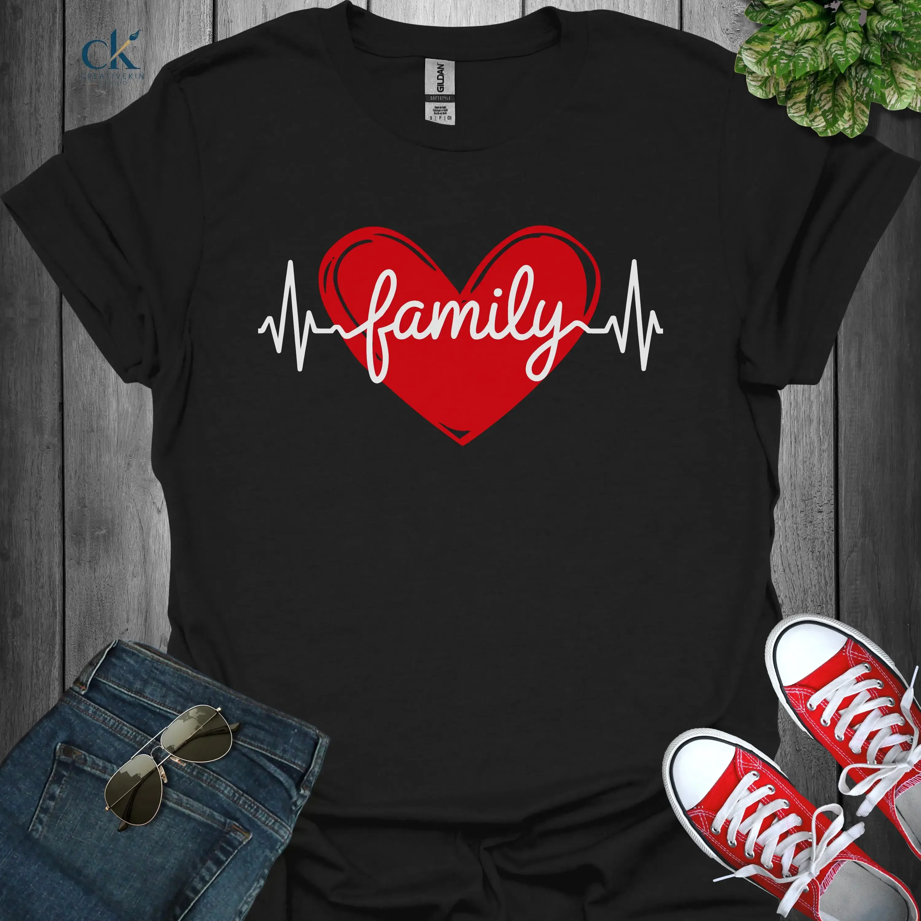 T-shirt Cœur de Famille : Vêtement Sentimental pour la Sensibilisation à la Chirurgie – Tout ce qui a de l'importance pour nos proches