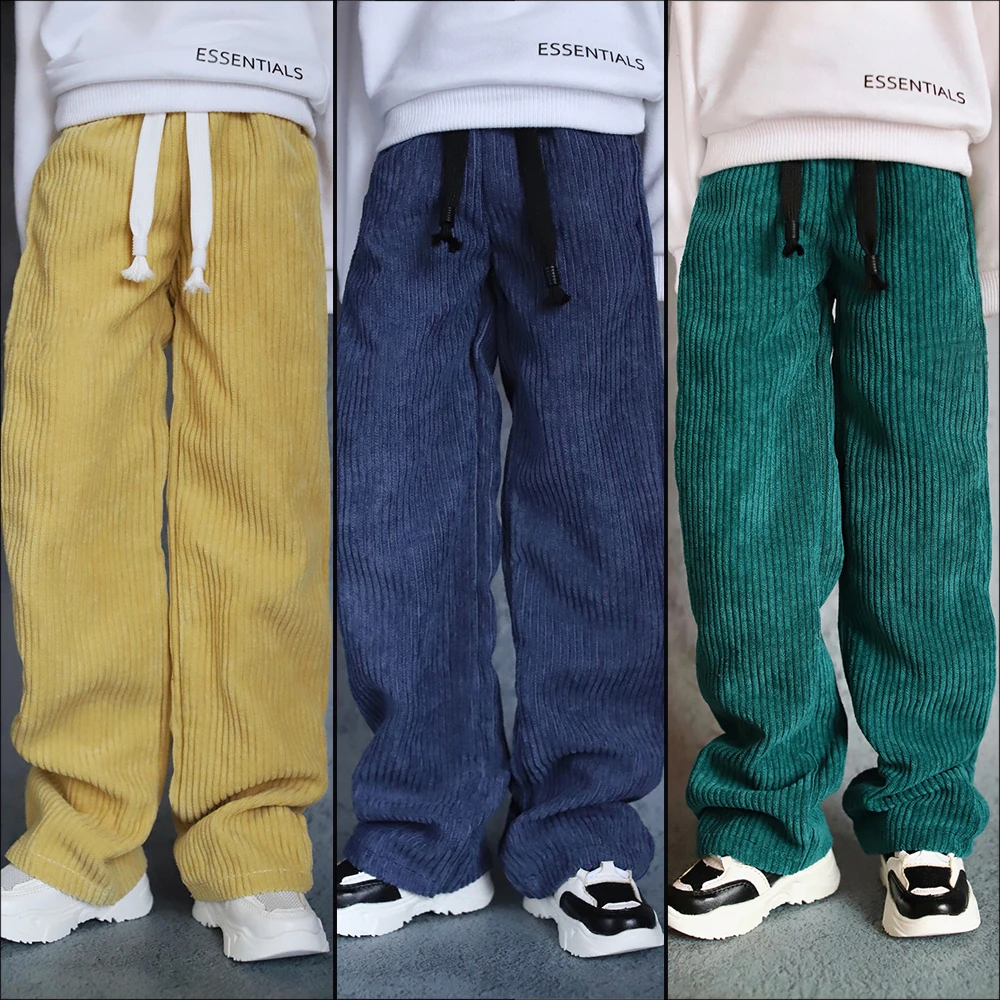 9 colori BJD doll pants 1/4 1/3 pantaloni casual in velluto a coste DD MSD uncle coulisse pantaloni a gamba larga POPO68 SSDF color fashion pants