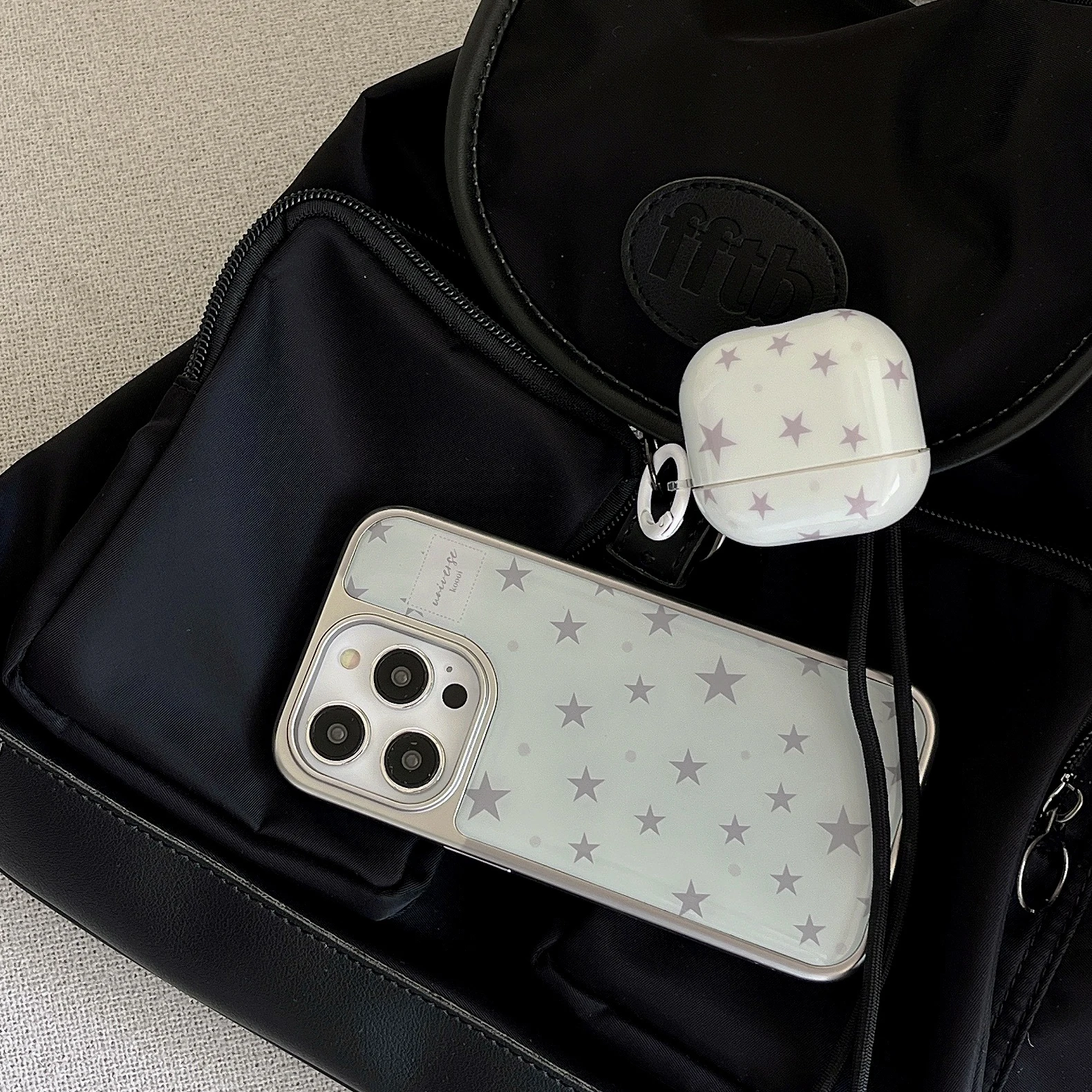 Ins Blue Stars Pattern Earphone Case with Hook for Apple Airpods 1,Airpods 2, Pro/pro2 Airpods 3 Airpods 4, New,IMD