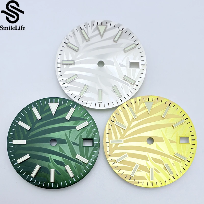 

SmileLife NH35 28.5mm Sterile Dial Green Luminous Suitable Fit NH35/NH36/NH38/NH70 Movement DIY Improved watch
