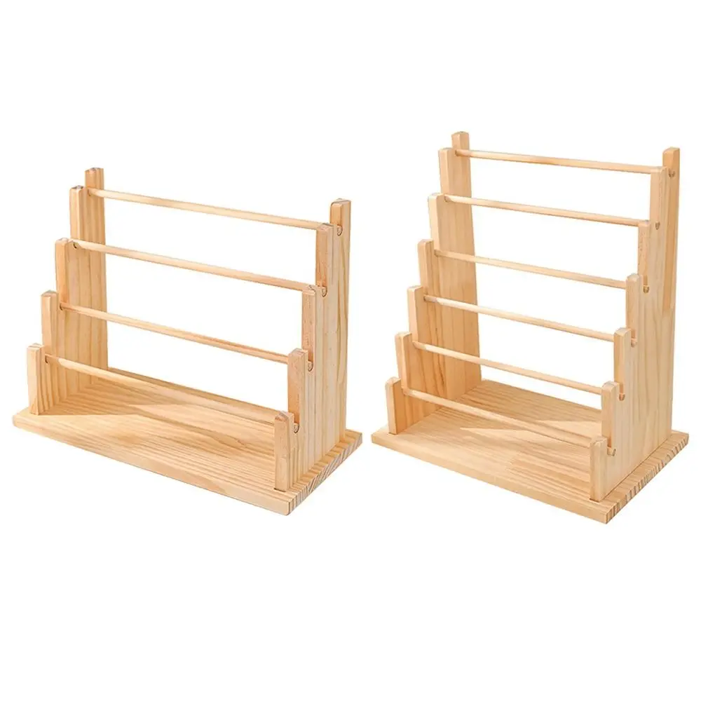 Solid Wood Bracelet Display Stand Multistep Ladder 4/6 Layer Bangle Storage Rack Strong Load-bearing Jewelry Organizer