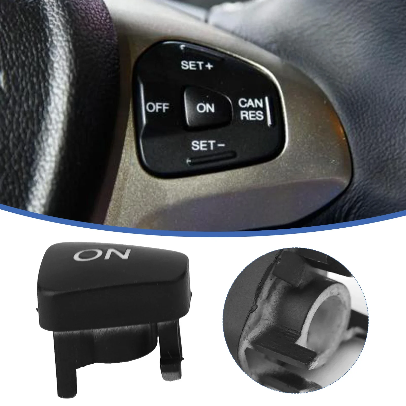 Steering Wheel Buttons Cruise Control ON Button for Ford Escort Fiesta Ecosport Easy to Use Plug and Play Installation