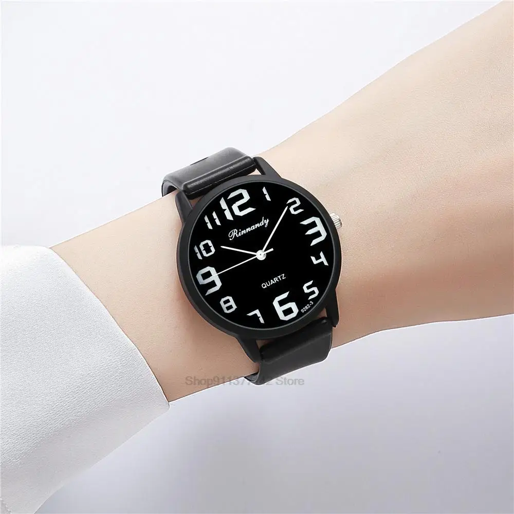 Silicone Quartz Wristwatches Set para mulheres, minimalista, alta qualidade, qualidade, Big Dial, relógio casual, presentes para senhoras, moda