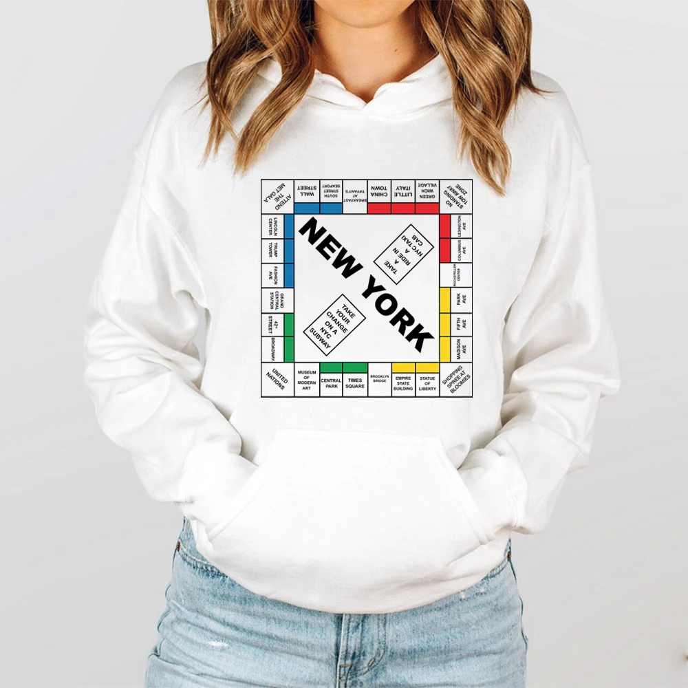 

New York Monopoly Hoodie and Just Like That Sweatshirt New York Shit Carrie New York Monopoly Tee City Top Unisex Pullovers