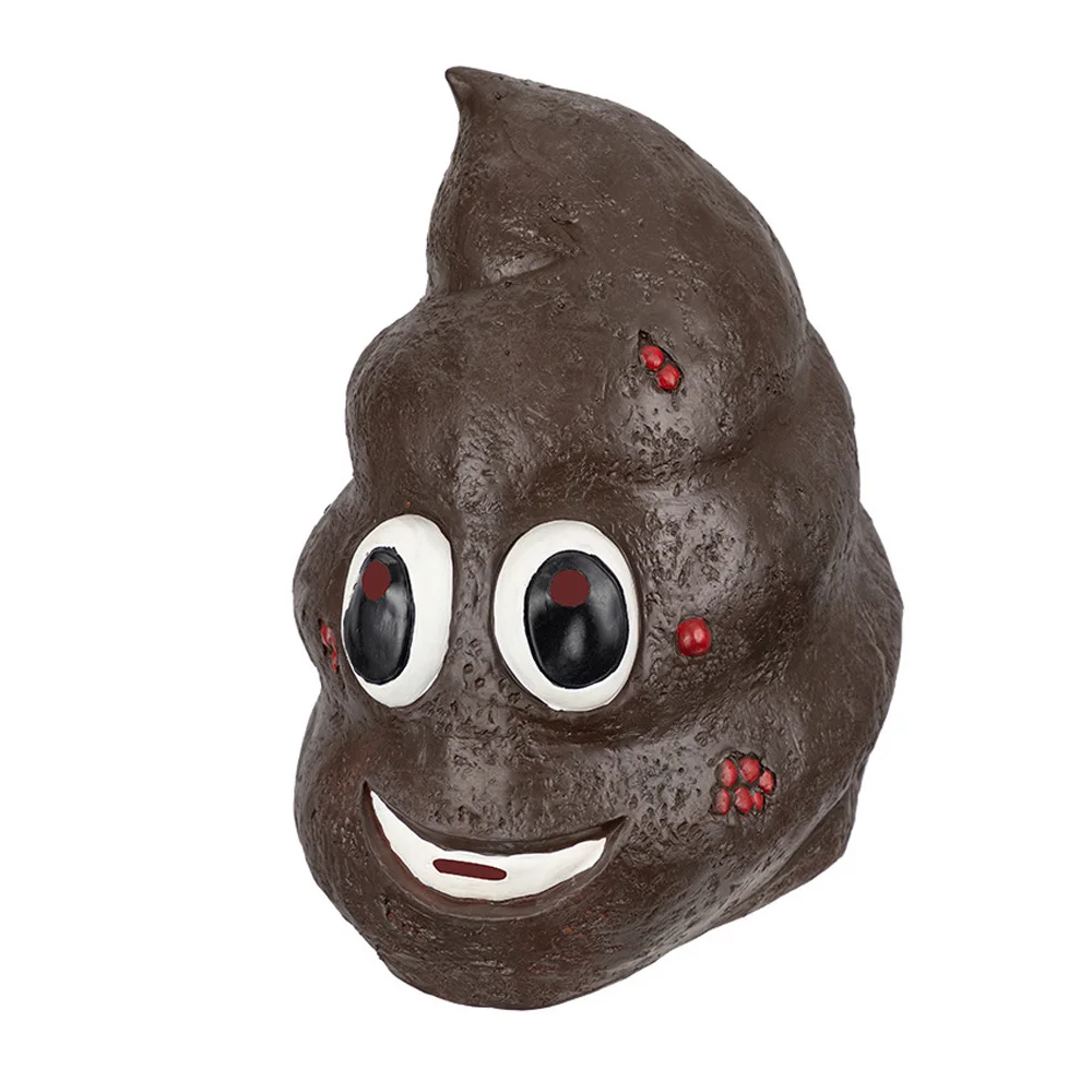 

Funny Cartoon Poop Mask Cosplay Latex Helmet Halloween Bar Carnival Dress Up Party Costume Props Gifts