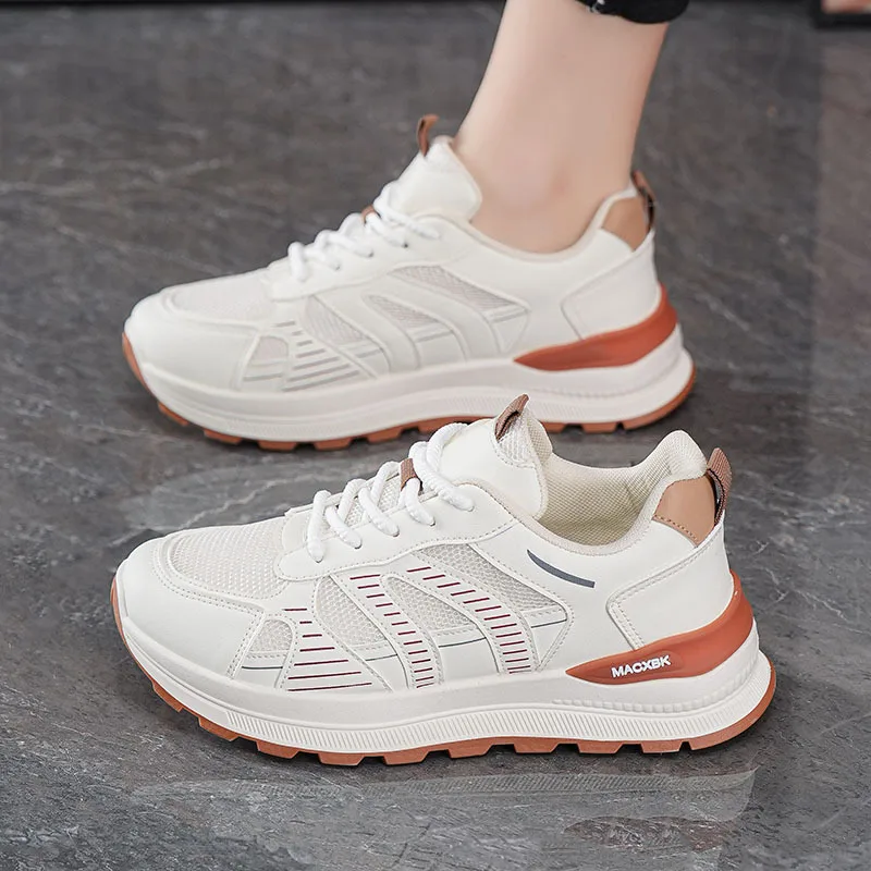 Spring Women Shallow Mesh Sneakers Fashion Hot Sale Simple Breathable Casual Shoes Outdoor Anti-slip Tennis Training Shoes Mujer