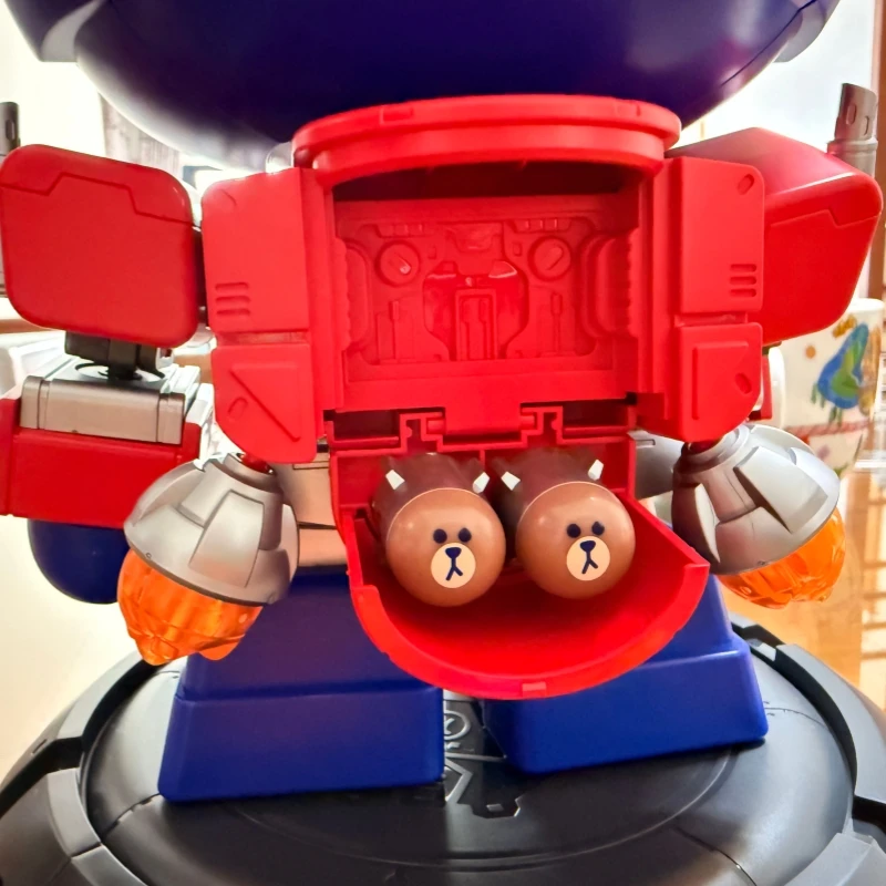 Nuevos Blokees Optimus Prime Brown, serie de edición limitada de marca compartida, juguetes de modelos móviles de montaje rosa, figura decorativa de escritorio