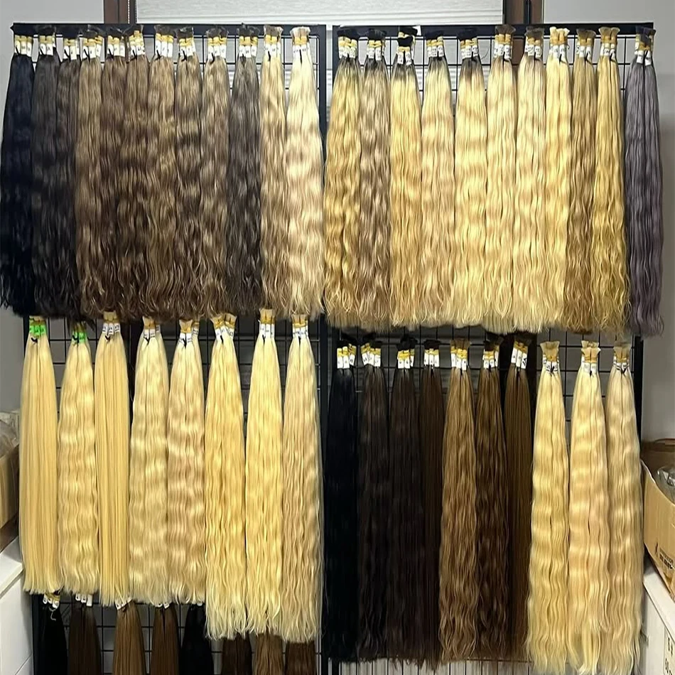 100% شعر بشري حقيقي السائبة لا لحمة الشعر الفيتنامي عذراء ريمي مستقيم الشعر السائبة 30 بوصة شعر أسود طبيعي تمديد شقراء 613