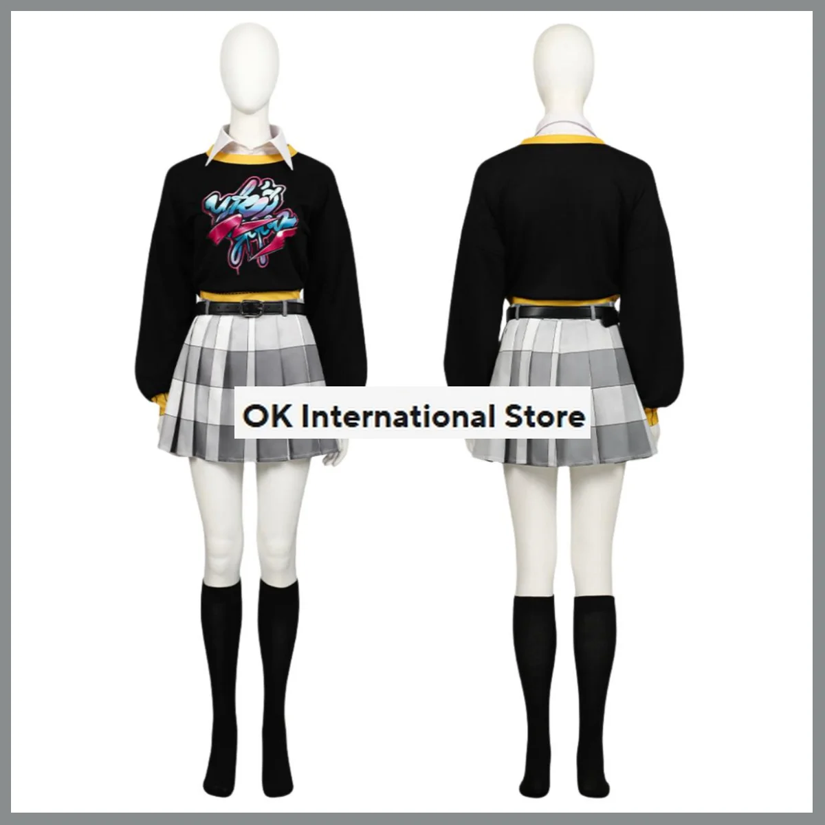 Anime Game Persona 5 The Phantom X Motoha Arai Cosplay Costume Hoodies JK Lattice Skirt Woman Sexy Kawaii Carnival Suit