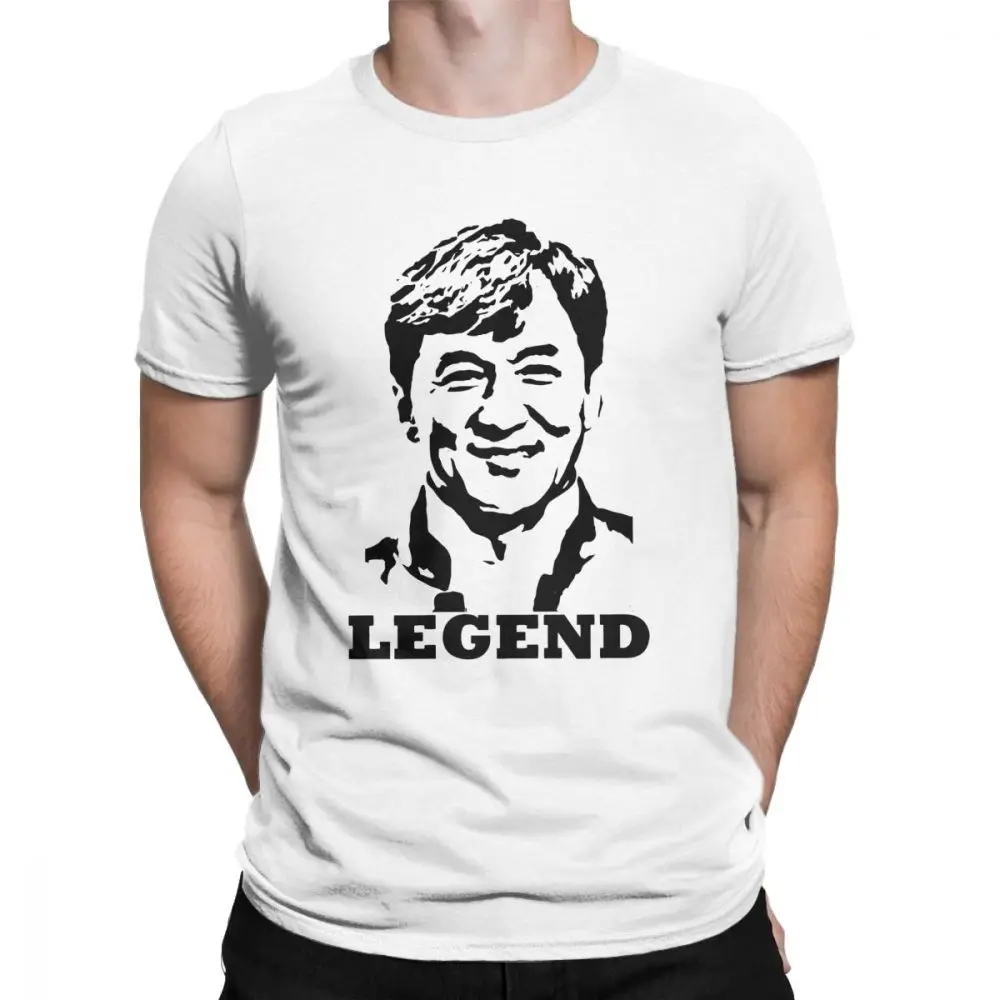 Legende Jackie Chan T Hemd männer Kleidung Lustige Vintage T-Shirt Runde Kragen Tees Tops Camisetas Hombre Ropa Mujer