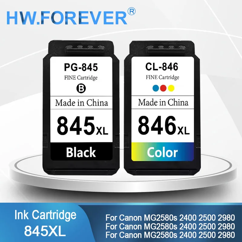 PG845 CL846 845XL 846XL Compatible Ink Cartridge PG-845 For Canon MG2580s 2400 2500 2980 3080 TS308 208 3180 IP2880s MX498