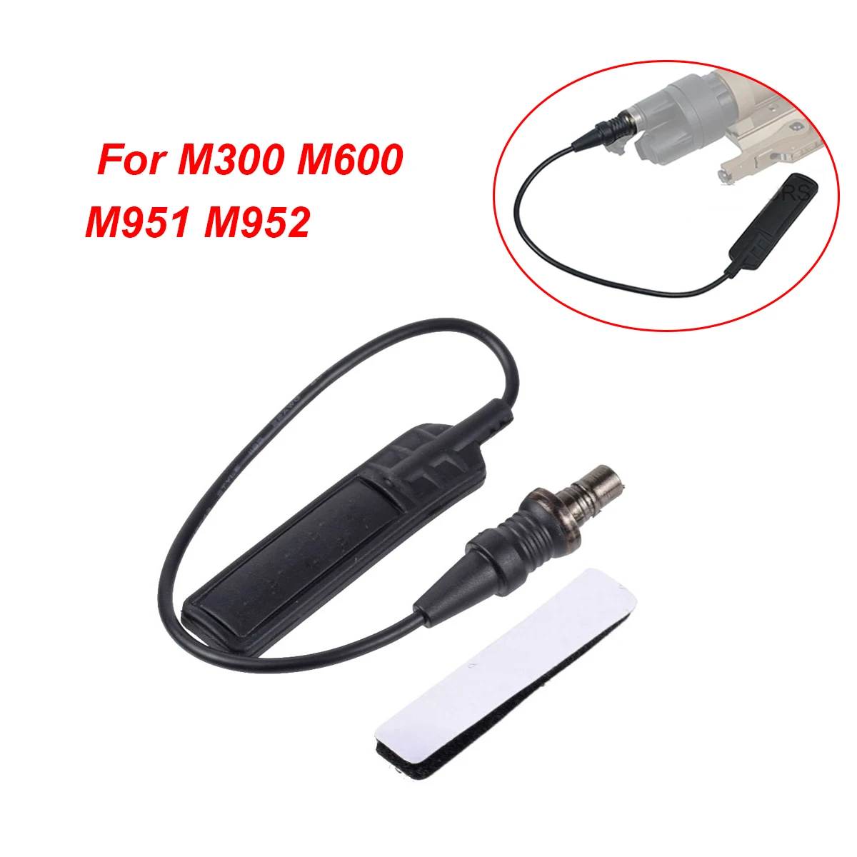 Tactical M300 M600 M951 M952 Series Tape Tail Switch Weapon Light Remote Controller Switch For Rifle Hunting Accessories