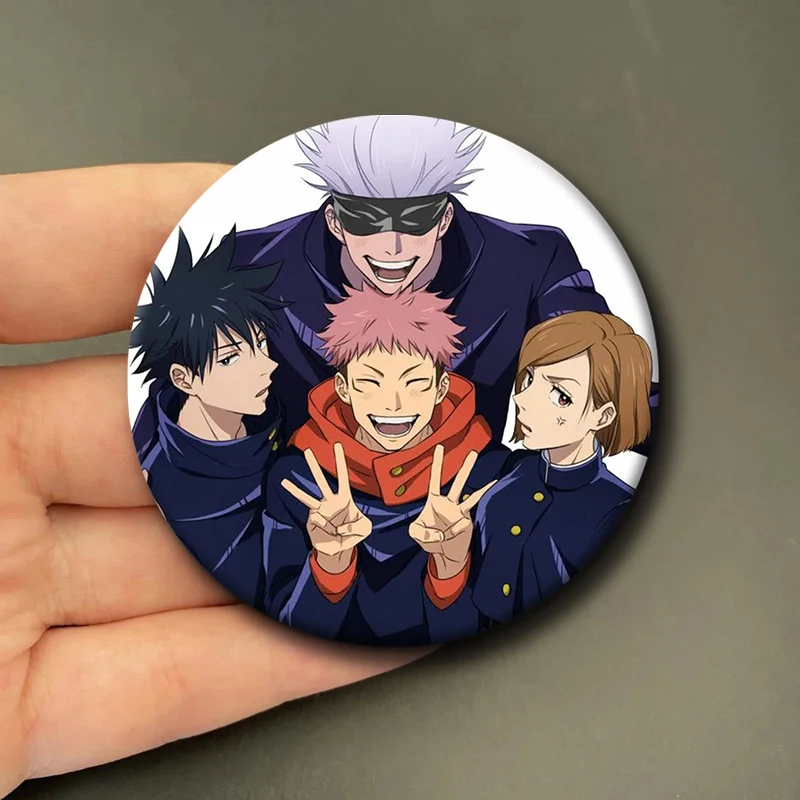 58mm New Anime Jujutsu Kaisen Portable Mirror Cute Anime Character Cartoon Mini makeup mirror Accessories Decor Fans Collect