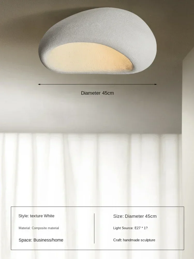 Lustre de luxo nórdico para quarto, minimalista, Wabi Sabi, luxo acessível, estilo creme, luzes de teto, decoração brilhante, luminárias LED