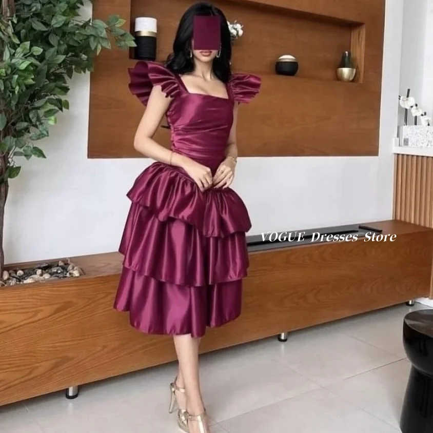 

Saudi Arabia Fluffy Evening Dresses with Fold A Line Short Evening Party Dresses فساتين سهرة vestidos de fiesta Customized