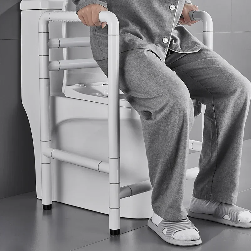 Night Glow Toilet Safety Support Frame – No Drilling Required, Stainless Steel Handrails for Pregnant, Disabled, and Elderly.