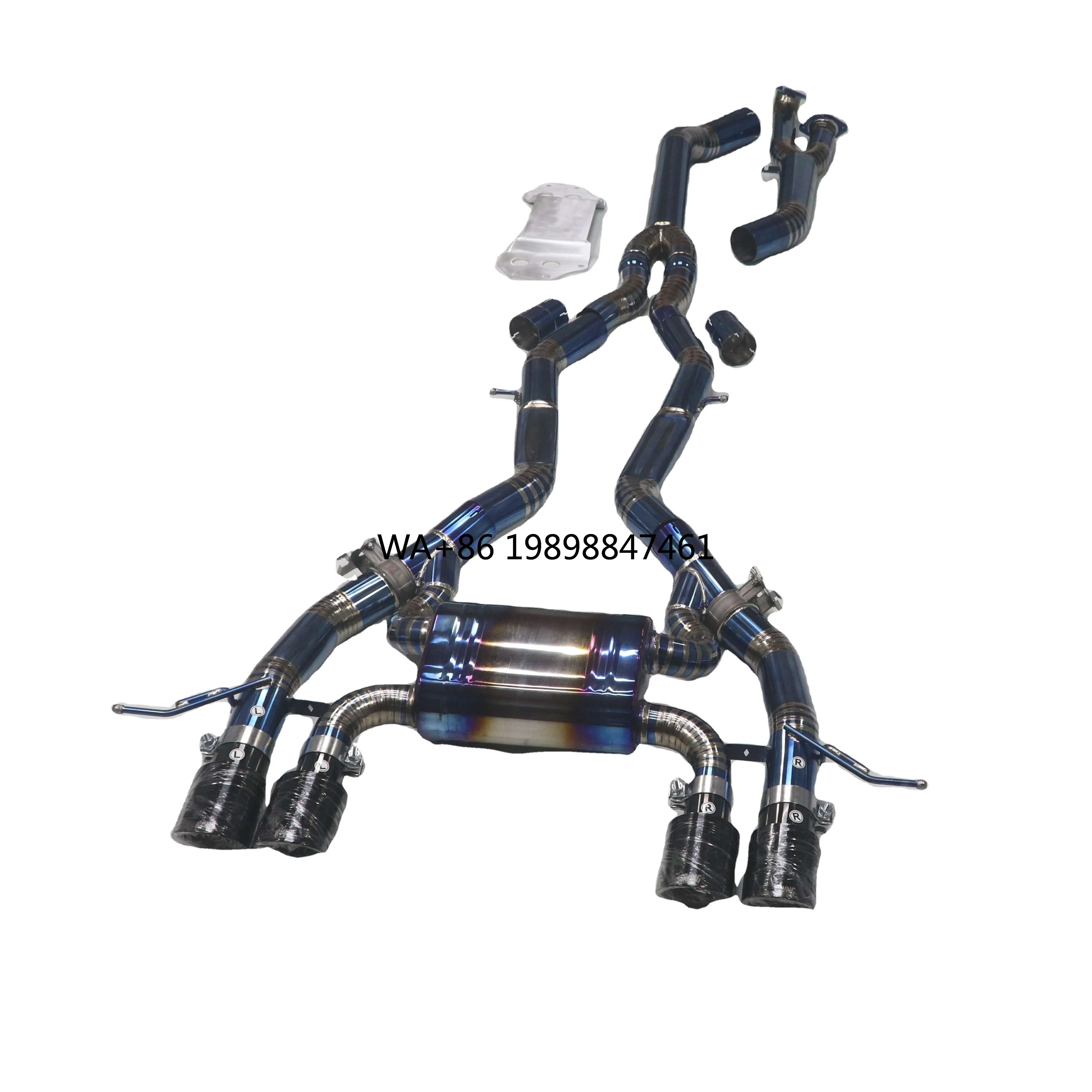 

Titanium Alloy Valvetronic Catback Exhaust for BMW M3 M4 G80 G82 Exhaust Muffler With Blue Pull Welding BMW Exhaust Catback