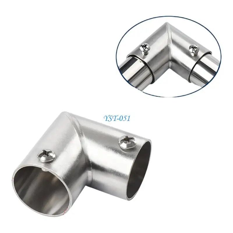 E15A Round Tube Stainless Steel Pipes Fittings Replacement Round Pipe Fixed Joint Storage Rack Connector Easy to Install
