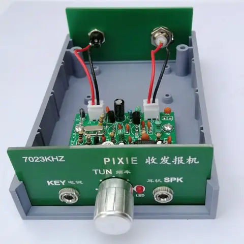 Super PIXIE CW short wave transceiver machine complete set of parts with shell 7023KHZ For Module Board arduino