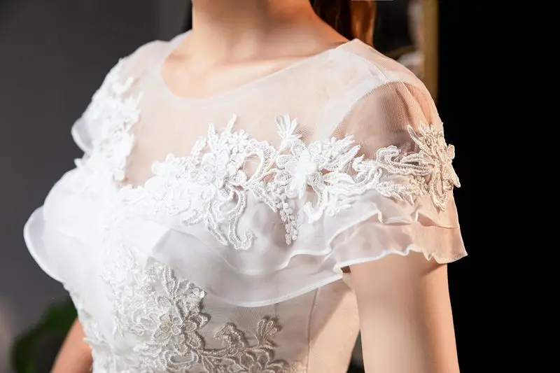 

Элегантное простое свадебное платье с шлейфом для высоких женщин, в корейском стиле, с поясом, длинный хвост, для использования в отелях (в помещении)