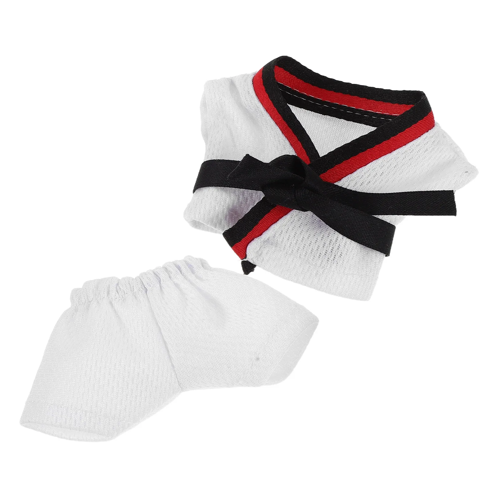 

Комплект формы для карате и тхэквондо (17 см): рубашка, брюки, цветной пояс, мягкая, легко чистящаяся ткань, креативный дизайн