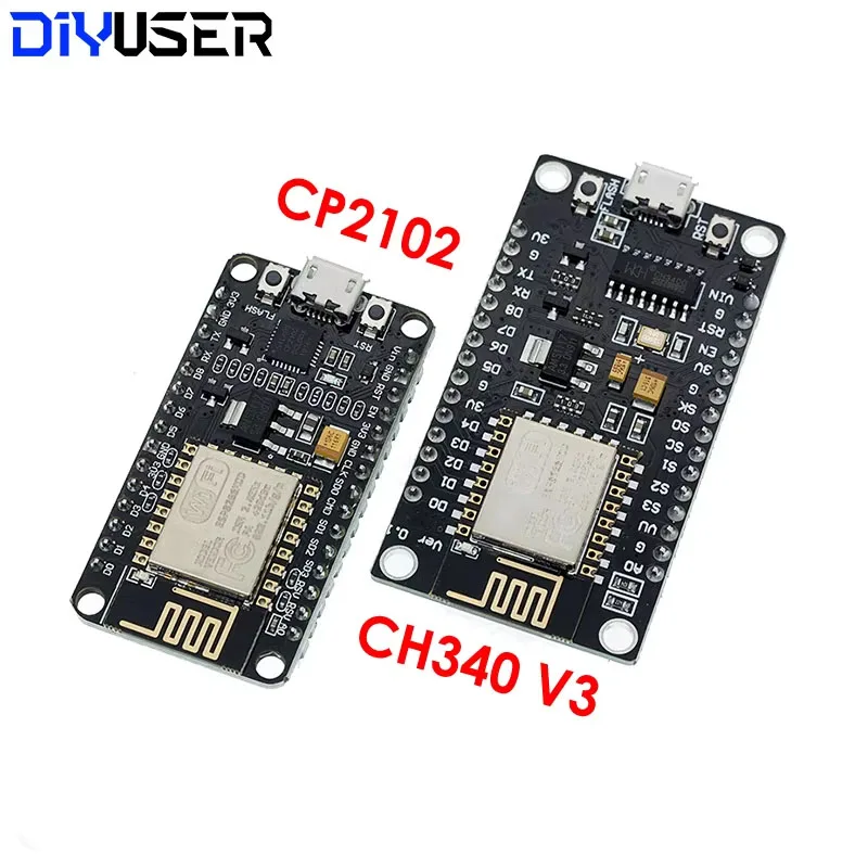 DIYUSER وحدة لاسلكية CH340/CP2102/CH9102X NodeMcu V3 V2 Lua WIFI لوحة تطوير إنترنت الأشياء على أساس ESP8266 ESP-12E #3