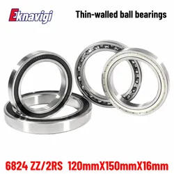1PCS 6824M 6824 61824 ZZ/2RS 120x150x16mm Thin-wall Deep Groove Ball Bearings ABEC-1 P0 High Speed Bearings for Motor Machinery