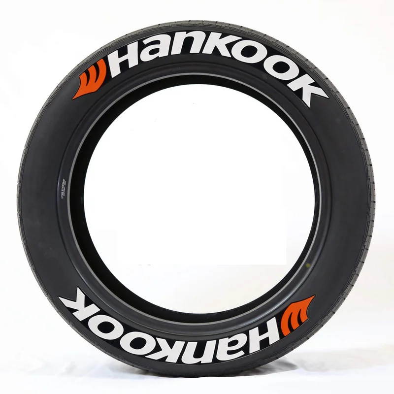 3D Wheel Tire Letters Suitable for HANKOOK Stickers PVC Cool Car Styling Tyre Decals Decor Universal Waterproof and Firm Sticker