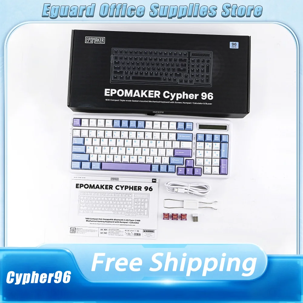 

Epomaker Cypher96 клавиатура RGB 3 режима киберспорта механическая клавиатура с возможностью горячей замены зуммер благословение индивидуальные ПК офисные игровые аксессуары